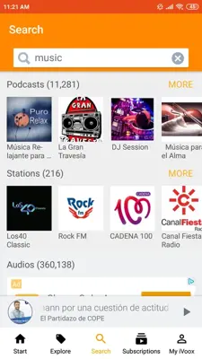 iVoox Podcast android App screenshot 1